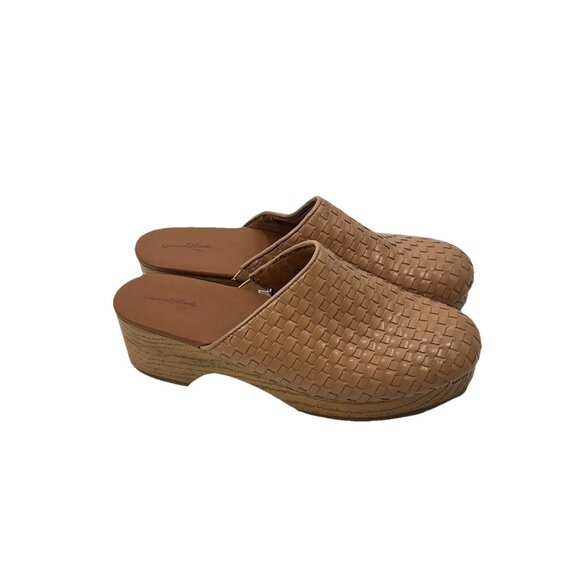 Universal Thread Woven Clogs Faux Wood Sz 9.5 Boho Artsy - Picture 1 of 6
